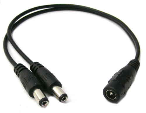 DC Jack to 2xPlug Cable 40cm